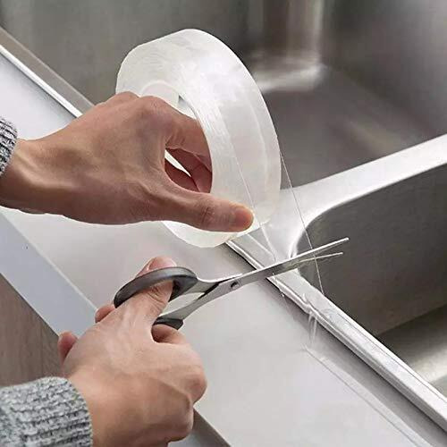 Bhoolu&Goolu Transparent Acrylic Waterproof Self-Adhesive Tape For Kitchen Sink Corner Line Sticking Strip(3Cmx5M)