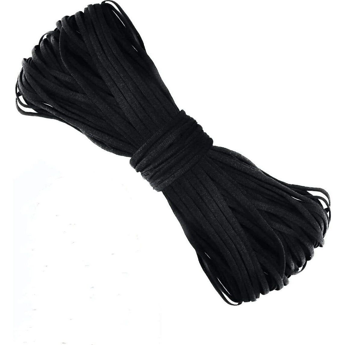 Venus Aqua 4Mm Soft Valvet Color Elastic For All Type Mask Making/Sewing Elastic Band Mask Rope Elastic Cord For Sewing Crafting For Adult Craft Diy (Valvet-Elastic-50Mtr, Black)