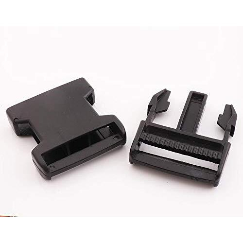 Padmashri Black Plastic Buckle,Locking Side Release Buckle,Bag Buckles, Webbing Buckles,Plastic Paracord Buckle,Lanyard Buckle - 1.5&quot38Mm (Black, 1.5 Inch 25 Pcs)