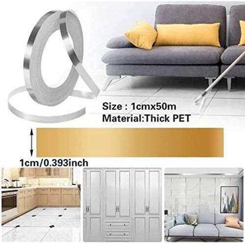 Eopzo Tile Sticker Waterproof Gap Sealing Tape Strip Self-Adhesive Decoration Tape For Floor Tiles And Wall Decor Tape