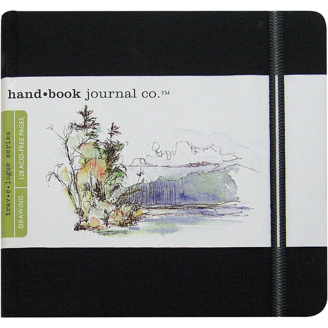 Global Art Materials 721331 5-1/2-Inch By 5-1/2-Inch Drawing Book, The Square In Ivory Black