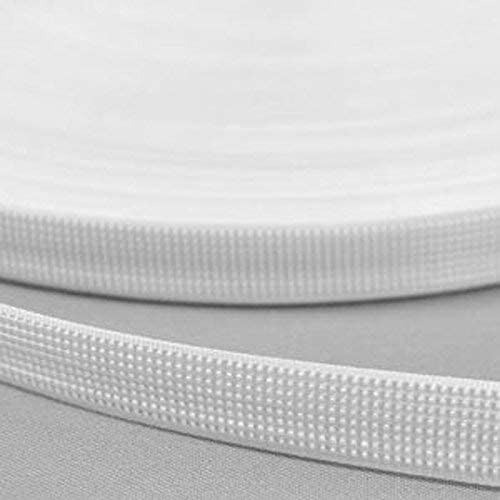 Jainsons Polyester Boning For Nursing Cover Cap Brass Corsets, Bridal Gowns, Lingerie, Swimwear With 20 Boning Caps Length-50 Yard (White, Width-6 Mm)