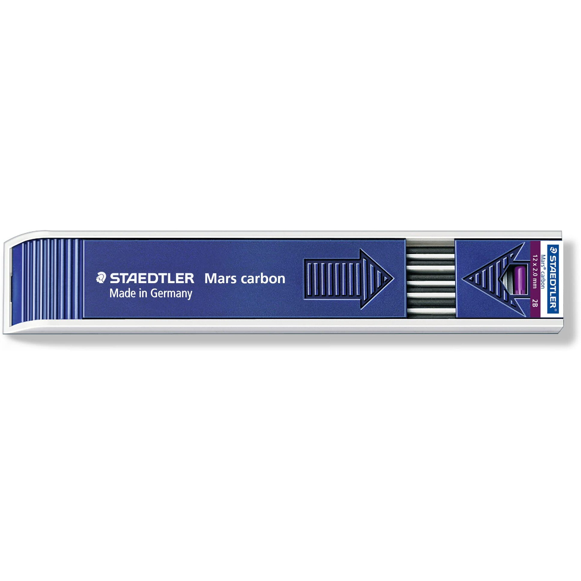 Staedtler Mars Carbon 2 Mm Black 2B Leads (Pack Of 12)