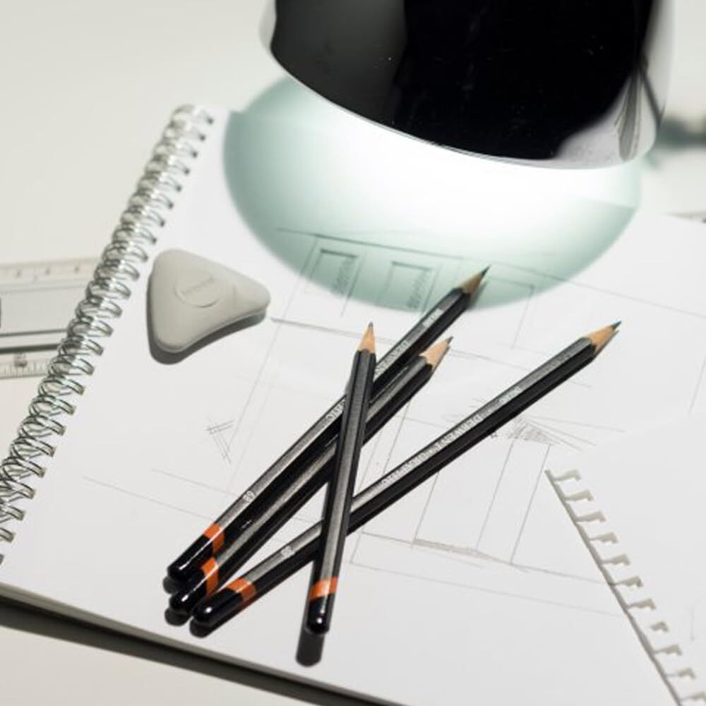 Derwent Graphic Hard Graphite Drawing Pencils, Drawing & Writing, Ideal For Sketching, Professional Quality - 34213 (Set Of 12, B-9H)
