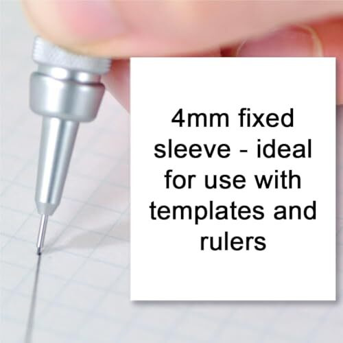 Pentel Graphgear 500 0.7 Mm Hb Mechanical Pencil | Lead Of Grade Hb | Mini Interchangeable Eraser With Push Mechanism | Silver Plated Swing Grip | Pack Of 1 | Silver (Pg517)