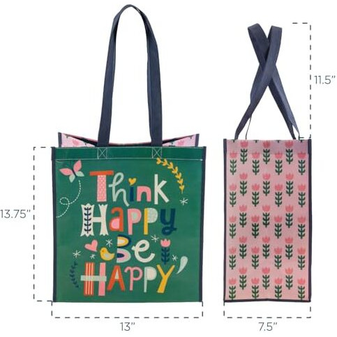Stephen Joseph Large Recycled Gift Bags Think Happy
