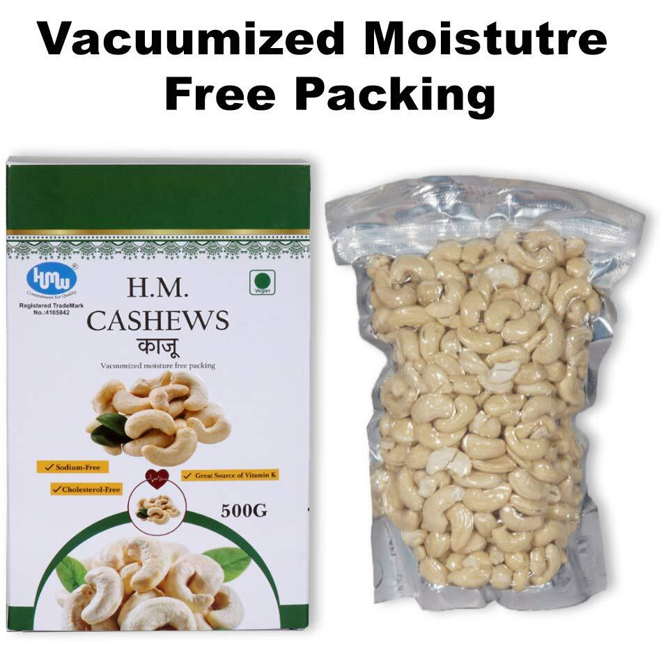 Hmw Crunchy Natural Cashews Kaju (500 Grams)