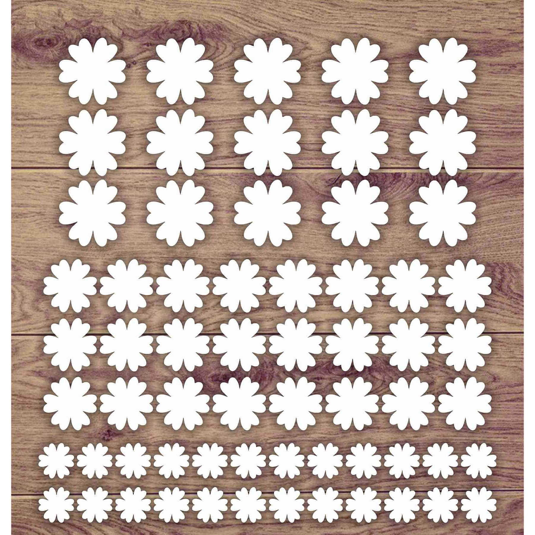 Craftreat Laser Cut Chipboard Embellishments For Card Making And Scrapbooking - Flower 1 - Size 5.5X6 Inches - Floral Embellishments For Crafts Different Sizes