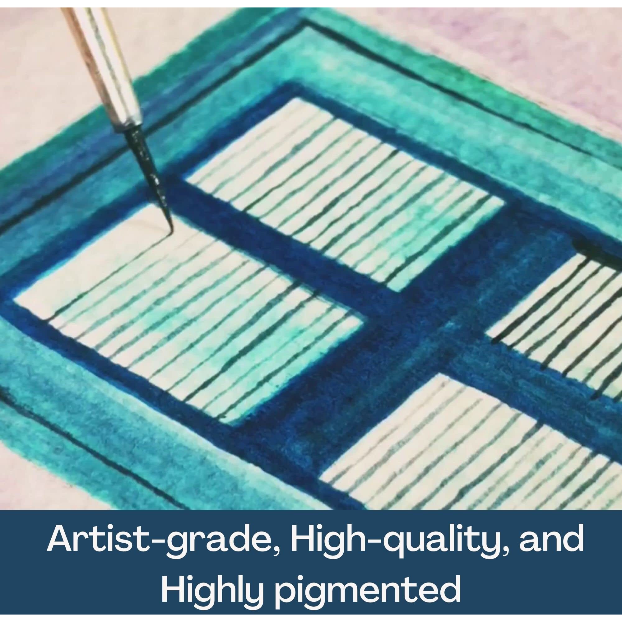 Craftreat Half Pan Watercolor Basics -12 Premium Colors In 1 Box