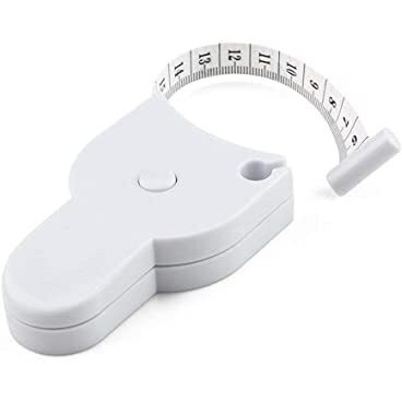 Murtisiddh Body Tape Measure, Waist Tape Measure, Body Fat Measuring Tape White,150Cm Handle Y-Shaped Ergonomic Design Ruler Waist Arm Accurate Measuring Scale Sewing Tape (White)