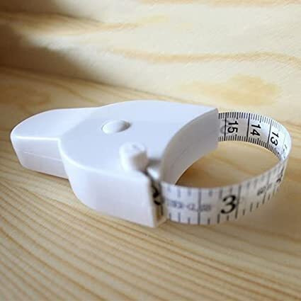 Murtisiddh Body Tape Measure, Waist Tape Measure, Body Fat Measuring Tape White,150Cm Handle Y-Shaped Ergonomic Design Ruler Waist Arm Accurate Measuring Scale Sewing Tape (White)