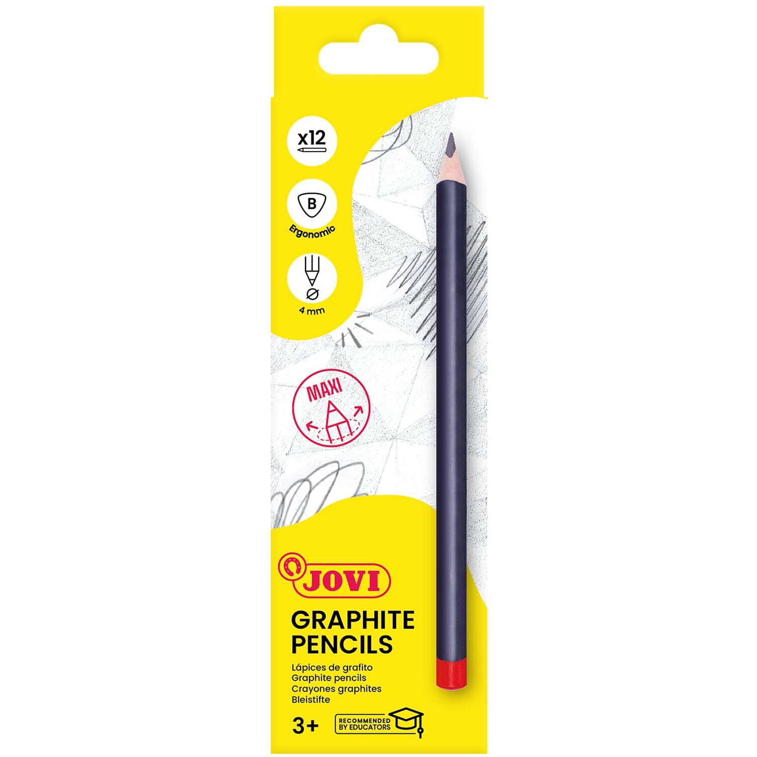 Jovi 738/12 B Graphite Pencil Case, Pack Of 12, Single