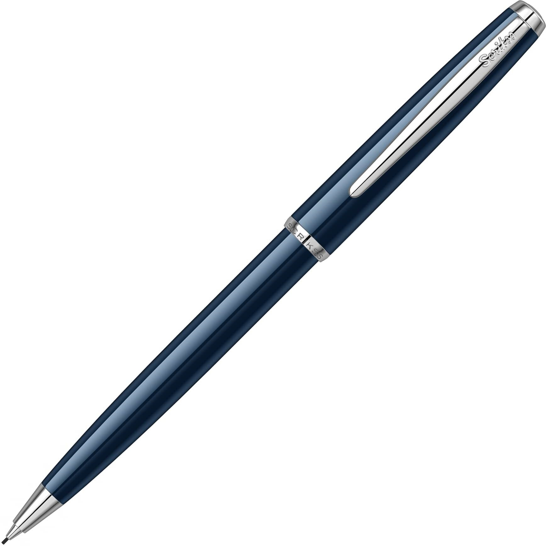 Scrikss Vintage 52 Mechanical Pencil Navy Blue Click Mechanism 0.7Mm Modern & Elegant Design Ideal For Office, Home, College, Gifting