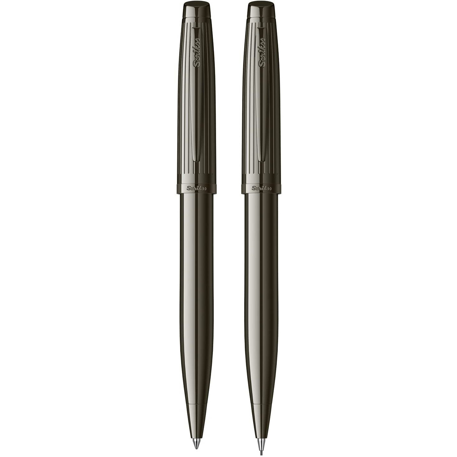 Scrikss 0.7Mm Mechanical Lead Pen Pencil & Ball Point Pen Set Titanium Plated Brass Body Oscar 39 Series Gift Pen Set Modern And Elegant Pen Ideal For Gifting Using In Office Home