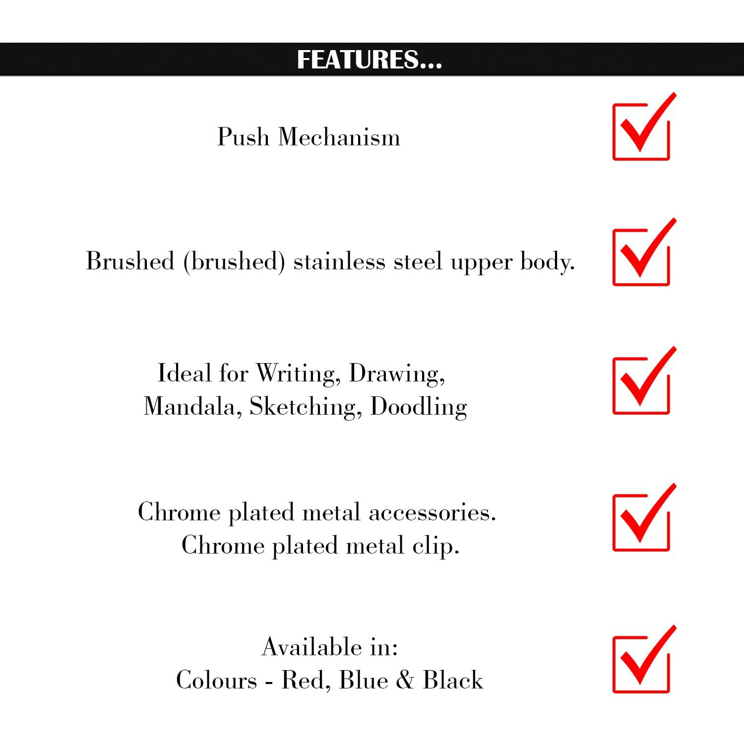 Scrikss Vintage 51 Ball Point Pen & 0.7Mm Mechanical Pencil Glossy Burgundy Lacquered Metal Lower Body Stainless Steel Upper Body Chrome Plated Brass Accessories