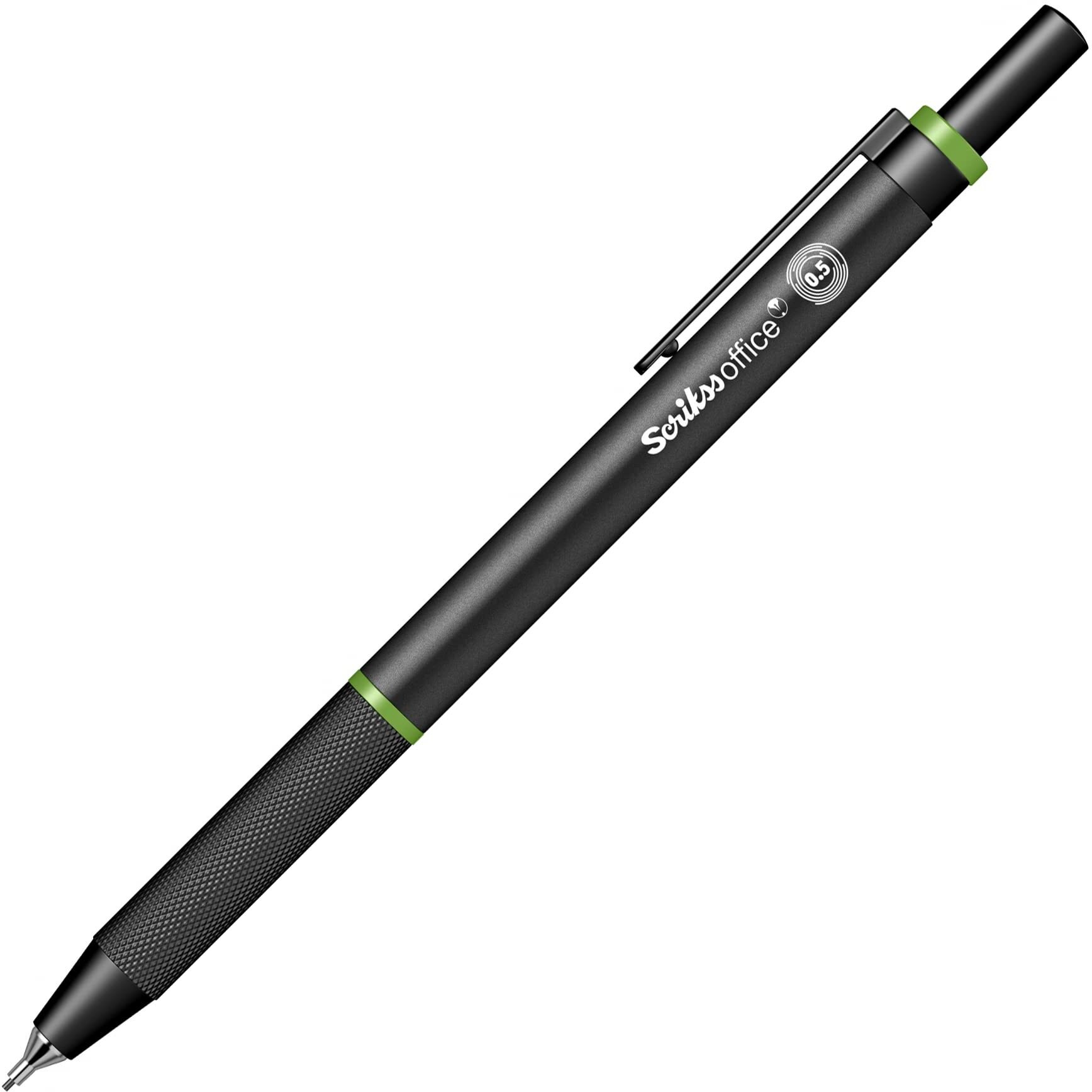 Scrikss 0.5Mm Cute Mechanical Clutch Lead Pen Pencil Black | Twist Series | Green Penpencil | Eraser Included