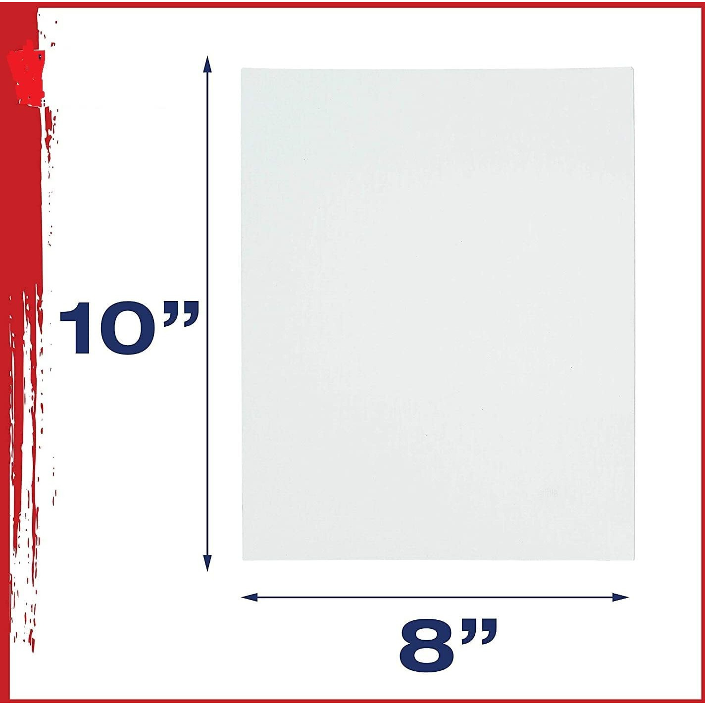 Worison Roy Fine Art Primed Cotton Pre Stretched Canvas With Wooden Frame White, 8 X 10 Inch (Pack Of 4)