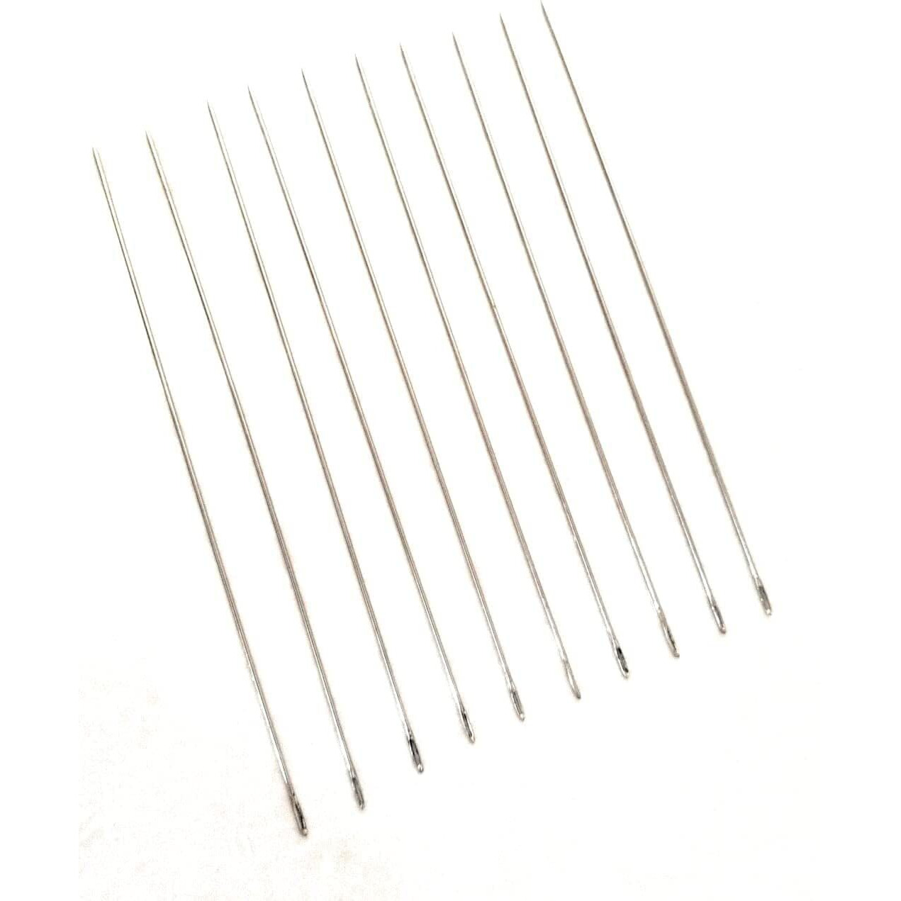 Sorzy Long Sewing Needle For Making Flower Garland, Big Eye, 15Cm, 10 Piece