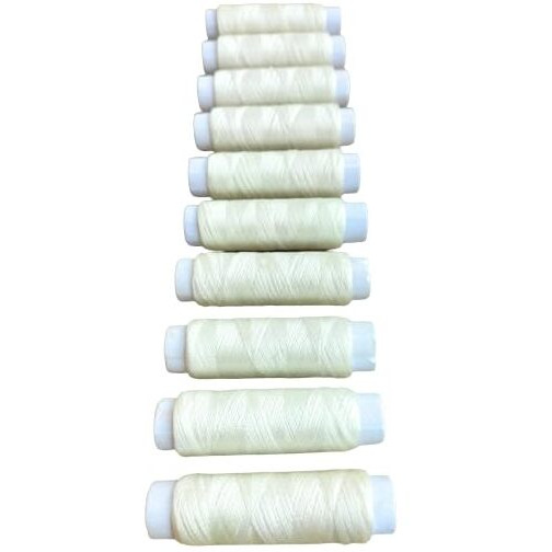 Hookcart Nylon Yarn Beading Thread  160 Meter Roll, Pack Of 10 | Thin & Strong Thread For Jewelry Making & Crafts