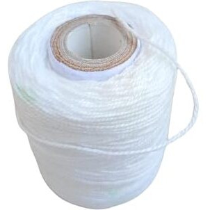 Hookcart 50 Gram Cotton Yarn Thread Roll Unbreakable For Flower Garland Making And Other Crafts, White, Pack Of 3