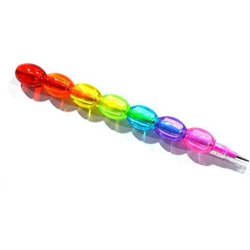 Sorzy Non-Sharpening Stacking Pencil For Kids Birthday Party Return Gifts, Multicolor, Set Of 8