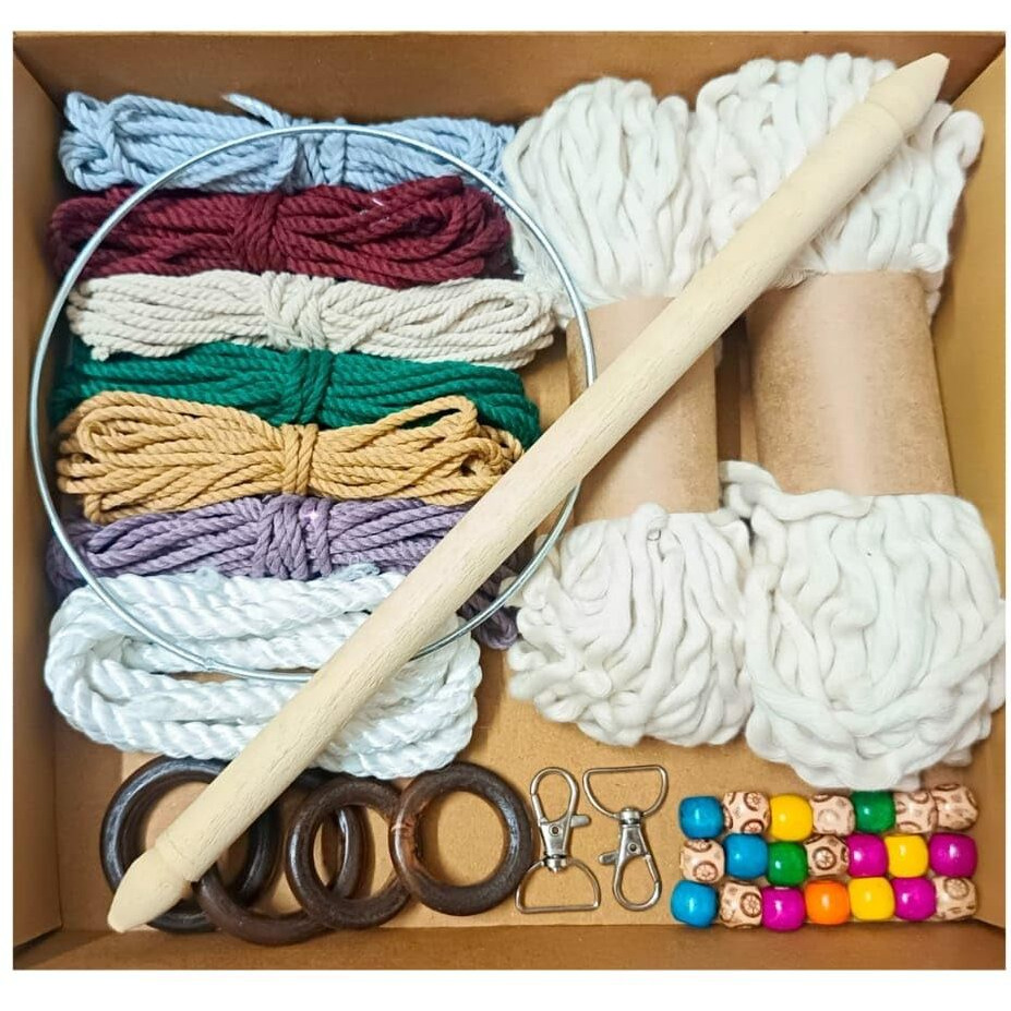 The Brown Box Macrame Kit.Macrame Thread.Macrame Wall Hanging Decor Kit.Macrame Dream Catcher Making Kit,Craft Kits For Adults And Kids.Bohemian Home Decor,Diy Kit.Birthday Gift,Christmas Gift.