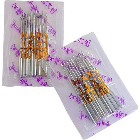 Sorzy 20 Pc Machine Sewing Needles 100/16, Ha X 1, Domestic Sewing Machine Needle, Needle Type One Side Flat