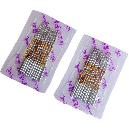 Sorzy 20 Pc Sewing Machine Needles For Domestic Sewing Machines (Ha 110/18 Size) Needle Type One Side Flat