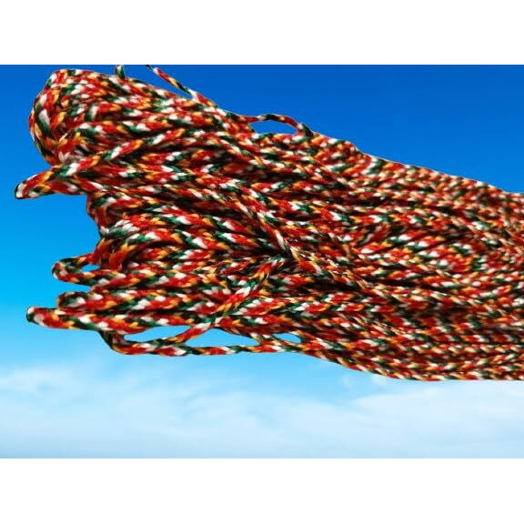 Sorzy Panchrangi Dhaga For Pooja  5 Color Cotton Yarn Puja Thread, 10 Meter Each (Pack Of 3)