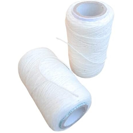 Hookcart Cotton Yarn Thread Unbreakable For Flower Garland Making And Other Crafts, White, Pack Of 5