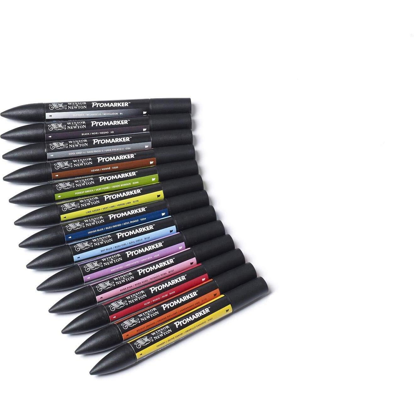 Winsor & Newton Promarker - Twin Tip - Alcohol Based - Promarker Set 1, Multicolor