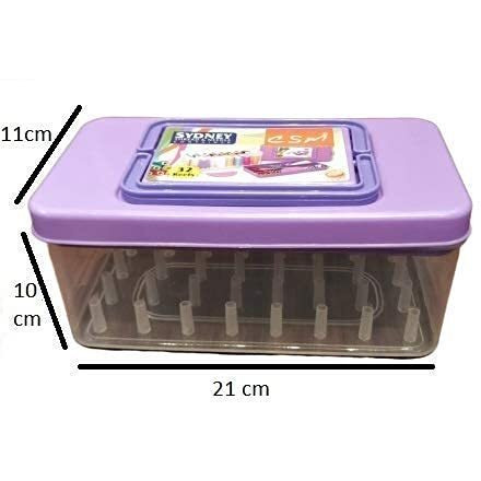 Orton Mart Plastic Double Layer Portable Travel Sewing Kits Box For Needles Threads Scissor Pin With 32 Reels Storage Organizer Item For Tailoring Office Home Kitchen (Perfect Size 21Lx11.50Bx9H Cm)