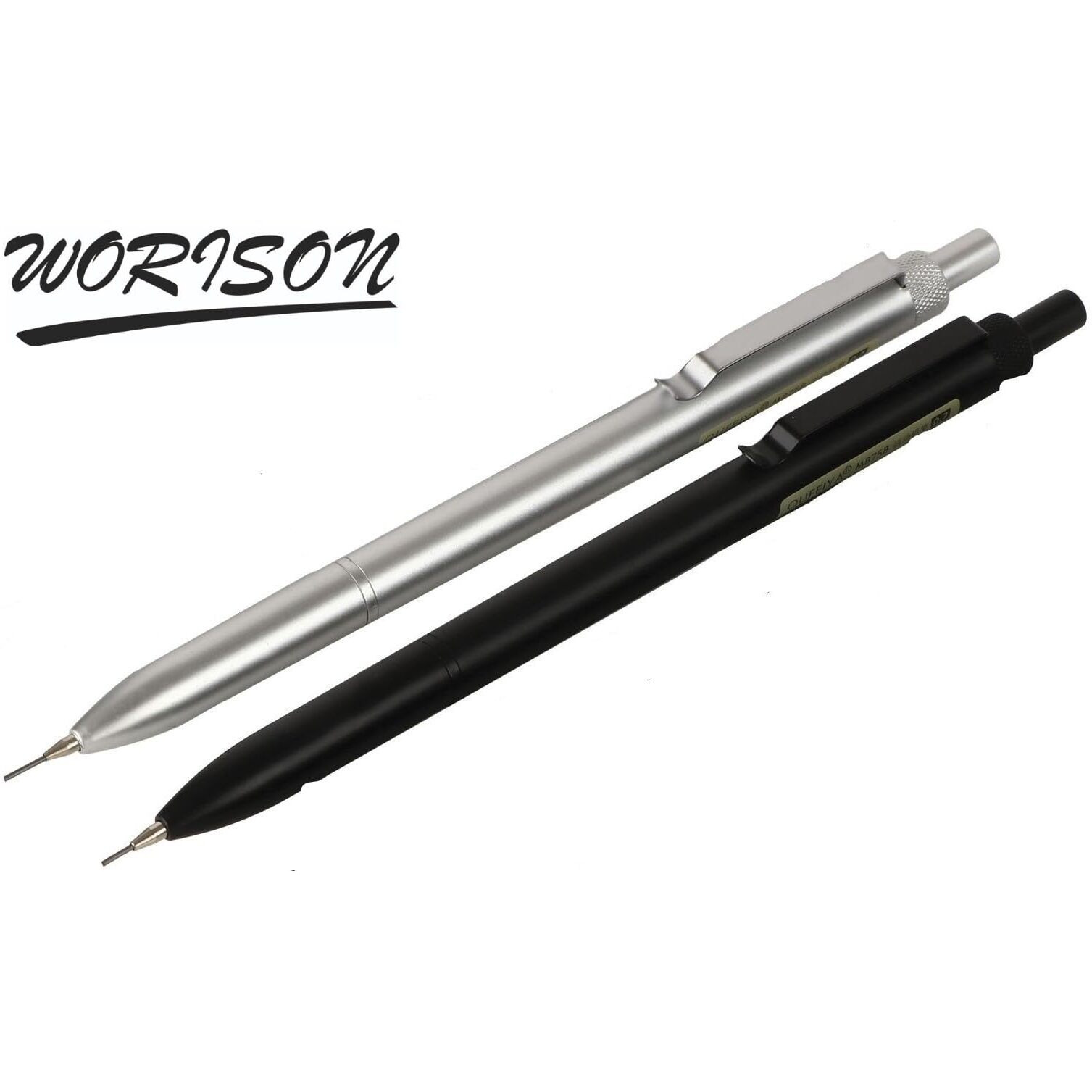 Worison 0.7Mm Mechanical Pencil Set 1 White And 1 Black Pencil