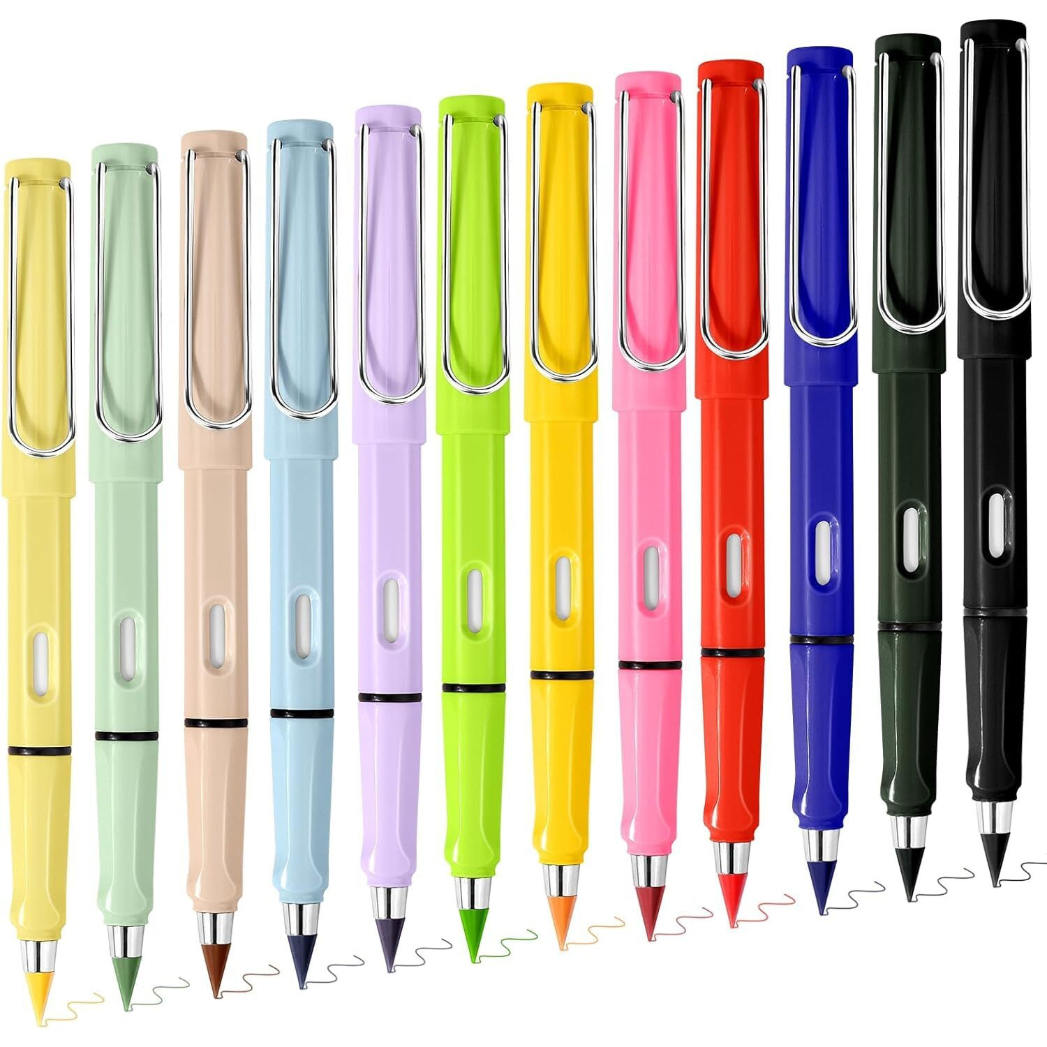 Amazon Brand - Umi Colored Pencils 12Pc, Everlasting Color Pencil With Eraser