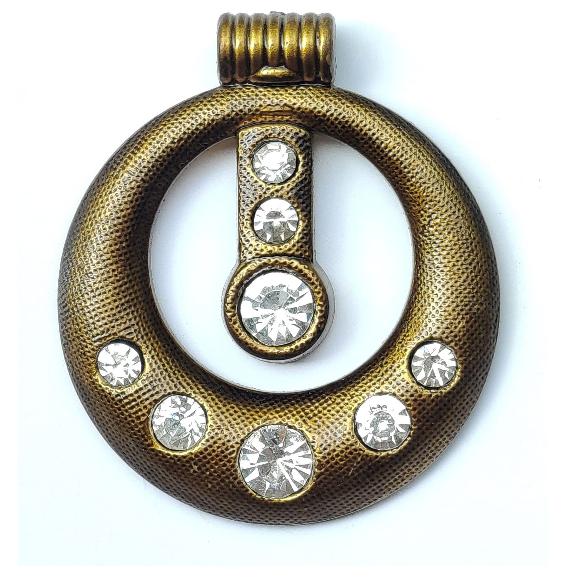 Paushak Boutique Antique Cooper Designer Stone Button (Set Of 1)