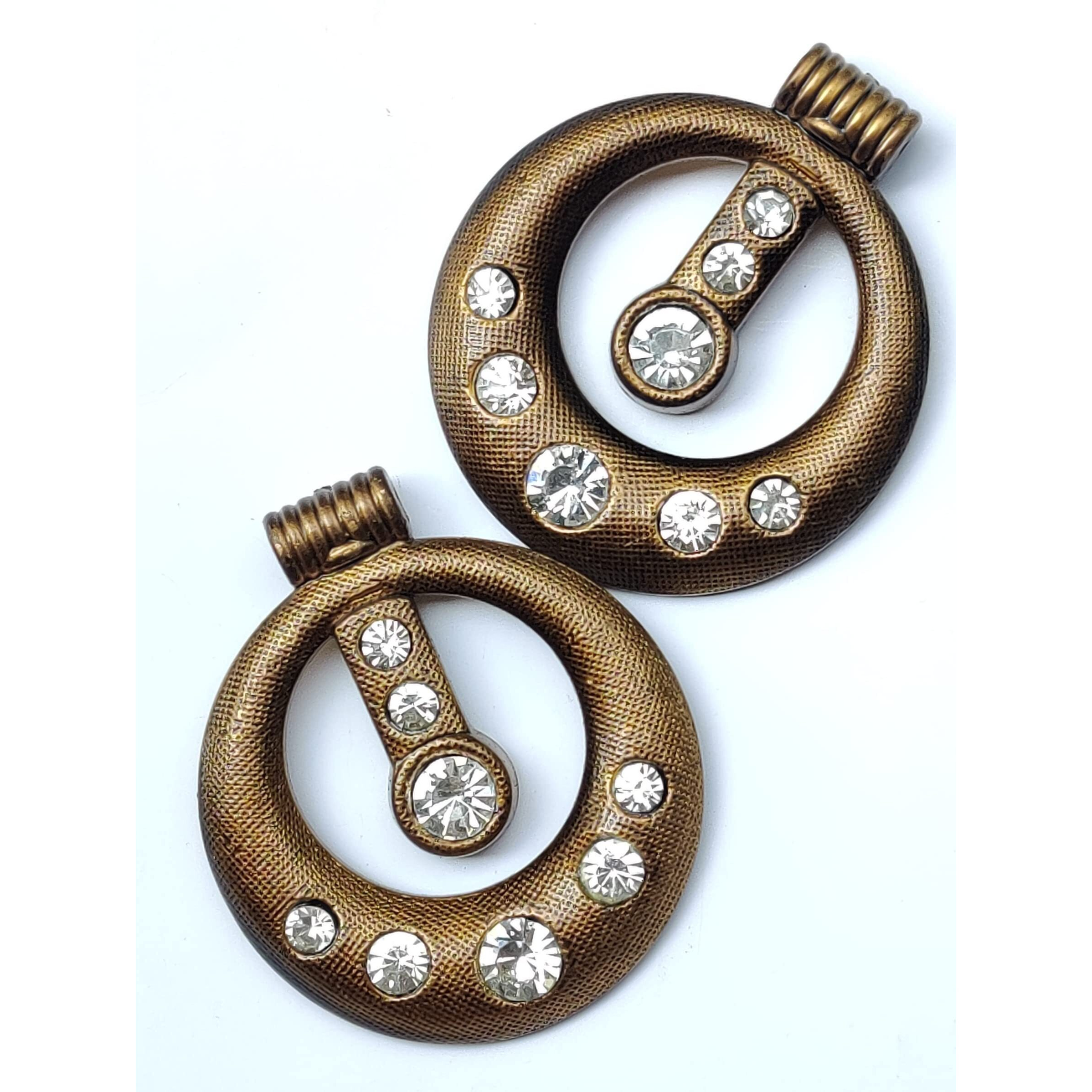 Paushak Boutique Antique Cooper Designer Stone Button (Set Of 1)