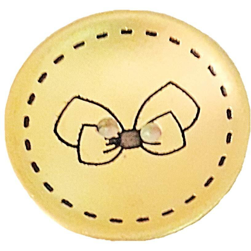 Paushak Boutique Beautiful Golden Black Bow Printed Button For Indian Kurties,Gowns,Party Wears Dresses (Piece Of 5)