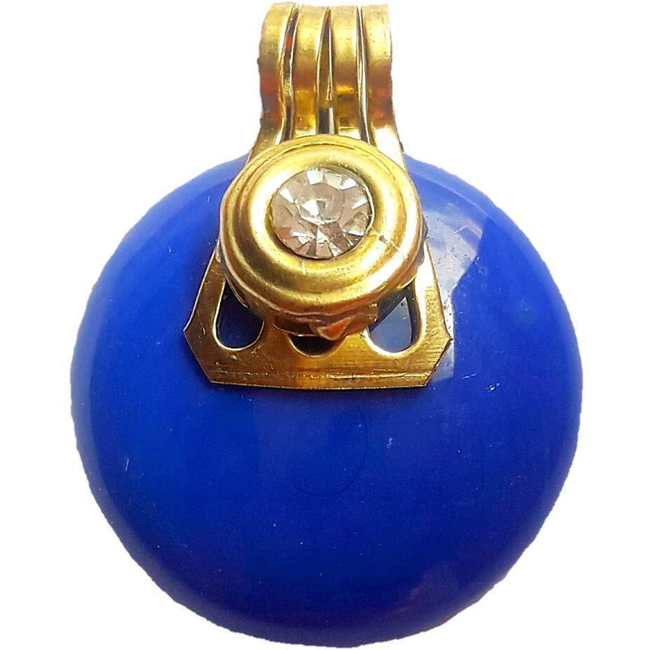 Paushak Boutique Royal Blue Golden Stand Button (Piece Of 3)