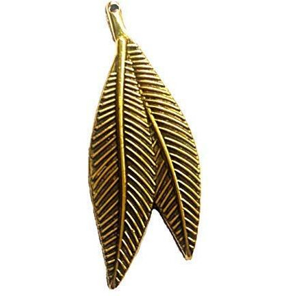 Paushak Boutique Beautiful Antique Golden Designer Leaf Button (Piece Of 5)