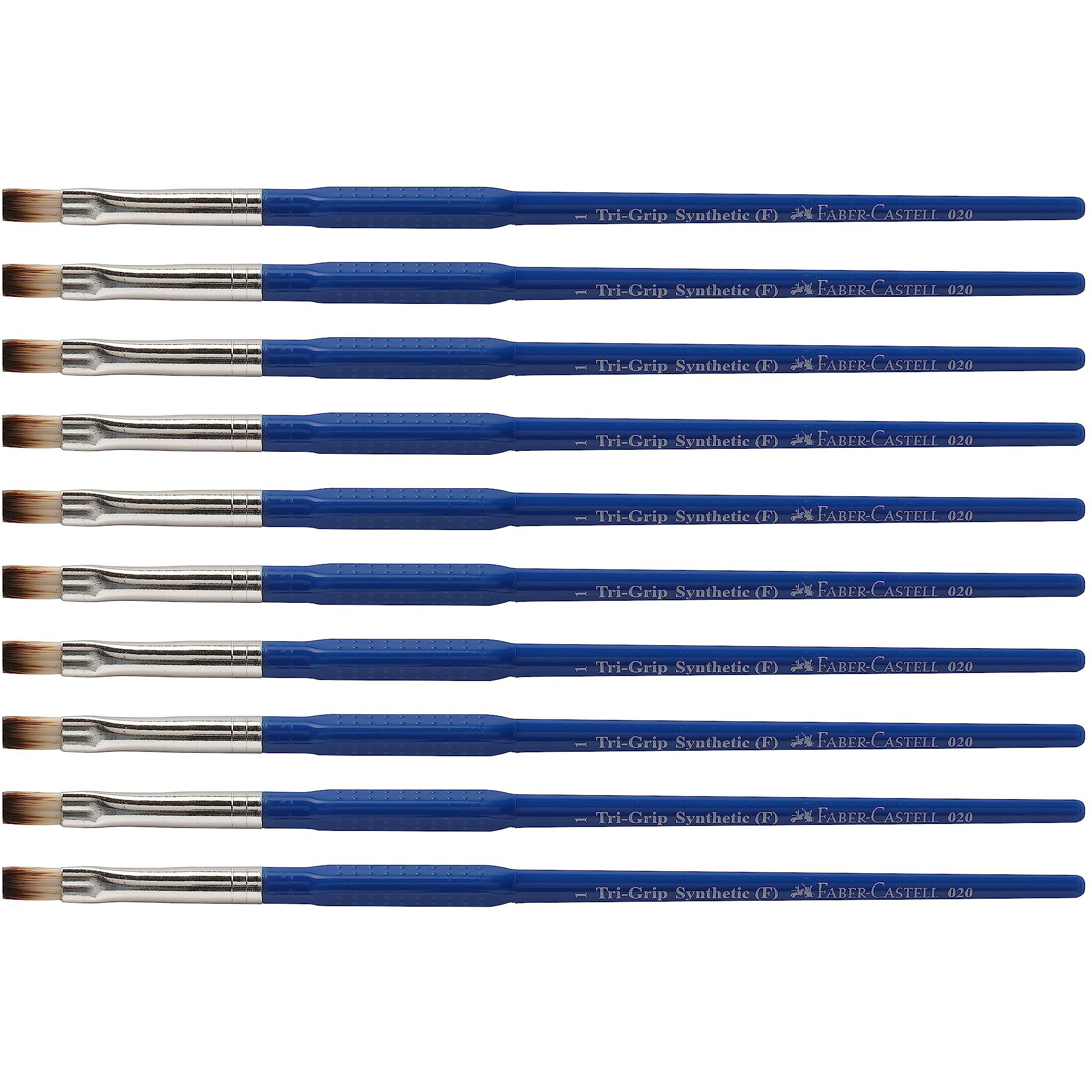Faber-Castell Tri Grip Synth Hair Flat Size 1 Pck-10