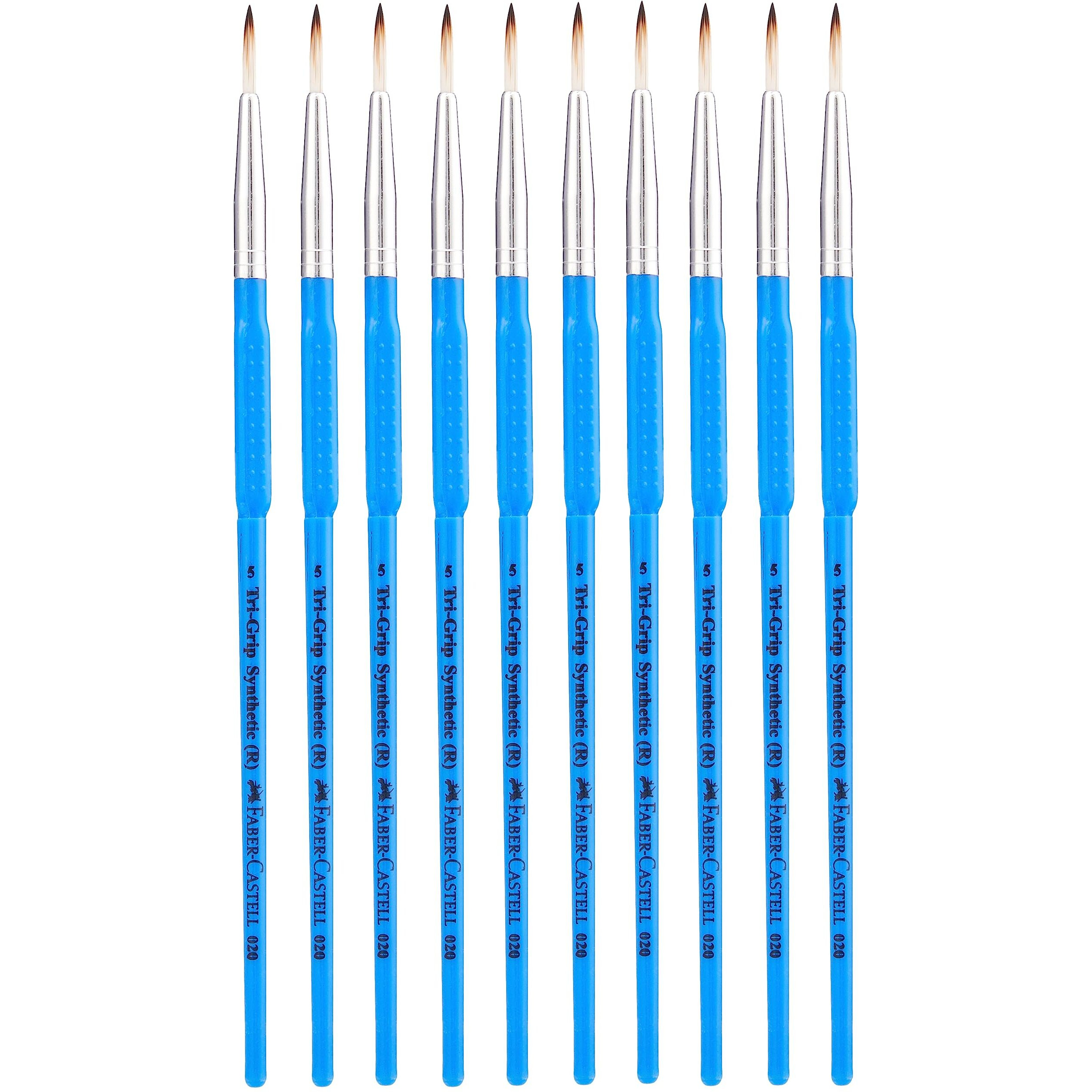Faber-Castell Tri Grip Synth Hair Round Size 5 Pck-10