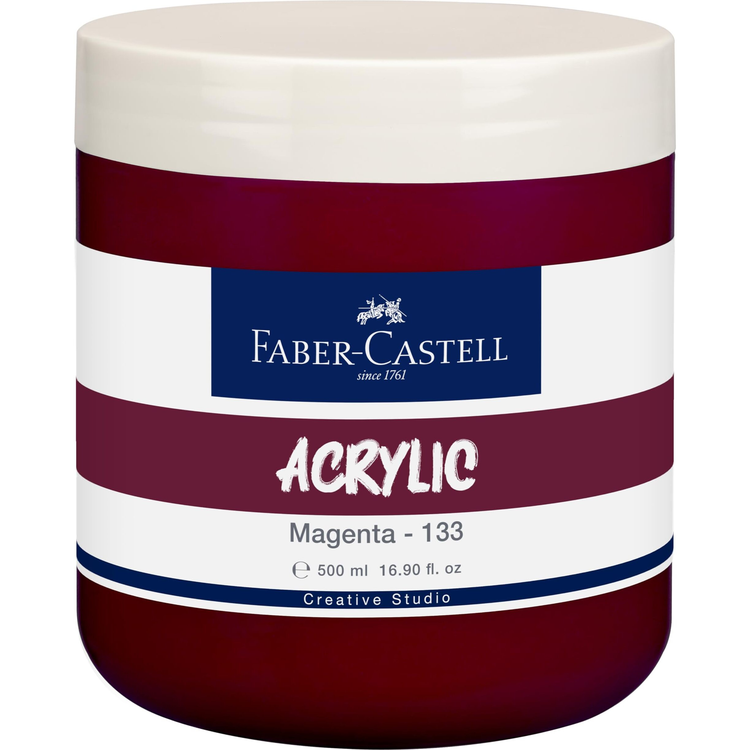 Faber-Castell Creative Studio Acrylic 500Ml Jar - Magenta 133