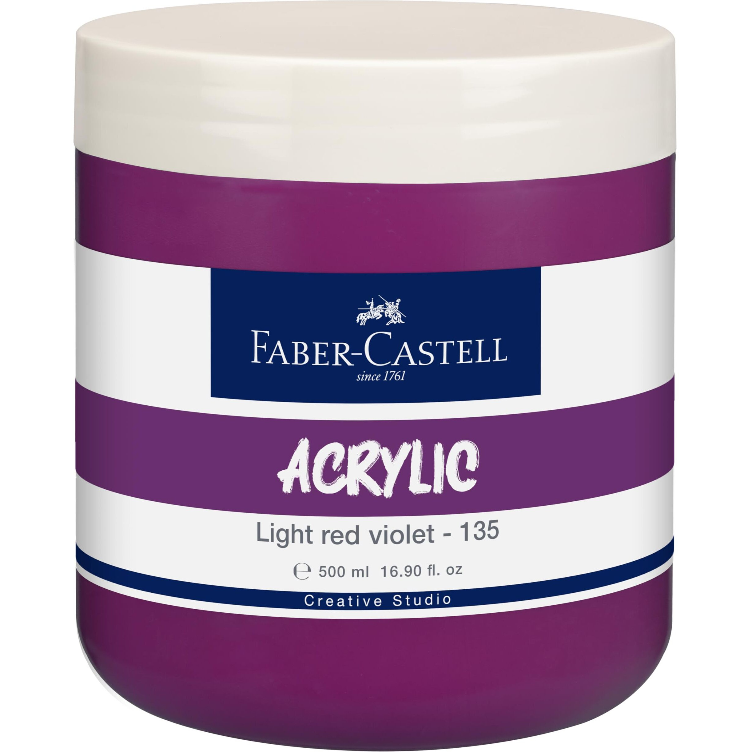Faber-Castell Creative Studio Acrylic 500Ml Jar - Light Red Violet 135