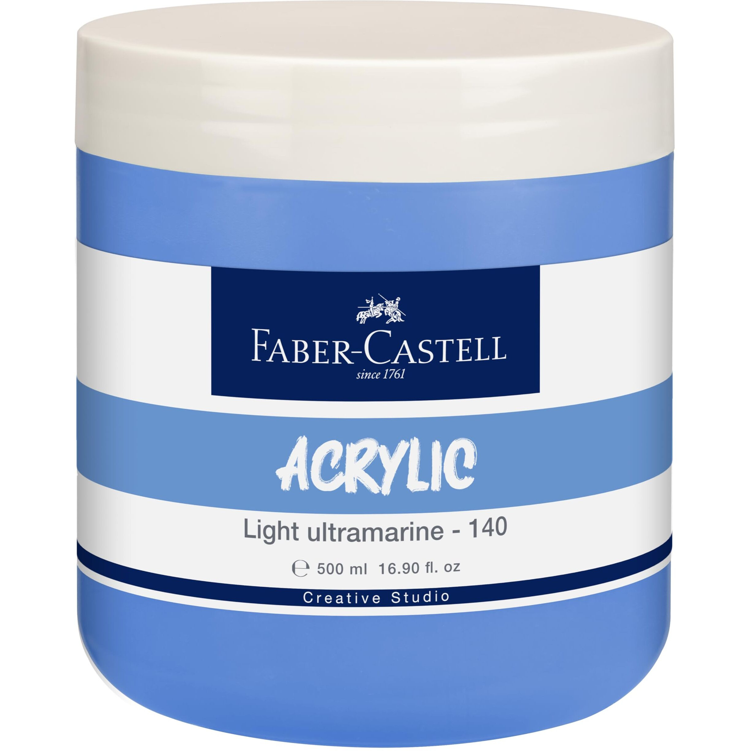 Faber-Castell Creative Studio Acrylic 500Ml Jar - Light Ultramarine 140