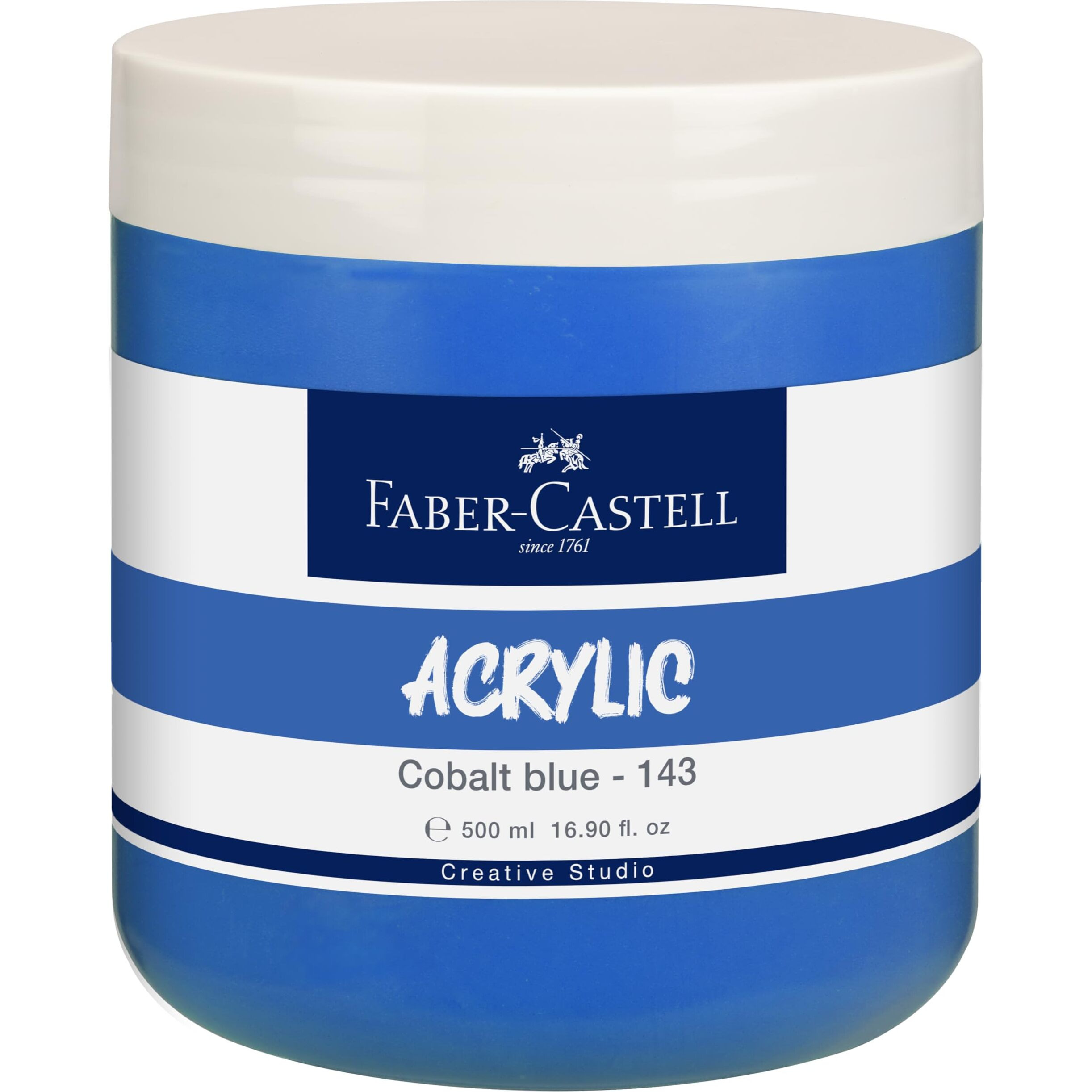 Faber-Castell Creative Studio Acrylic 500Ml Jar - Cobalt Blue 143