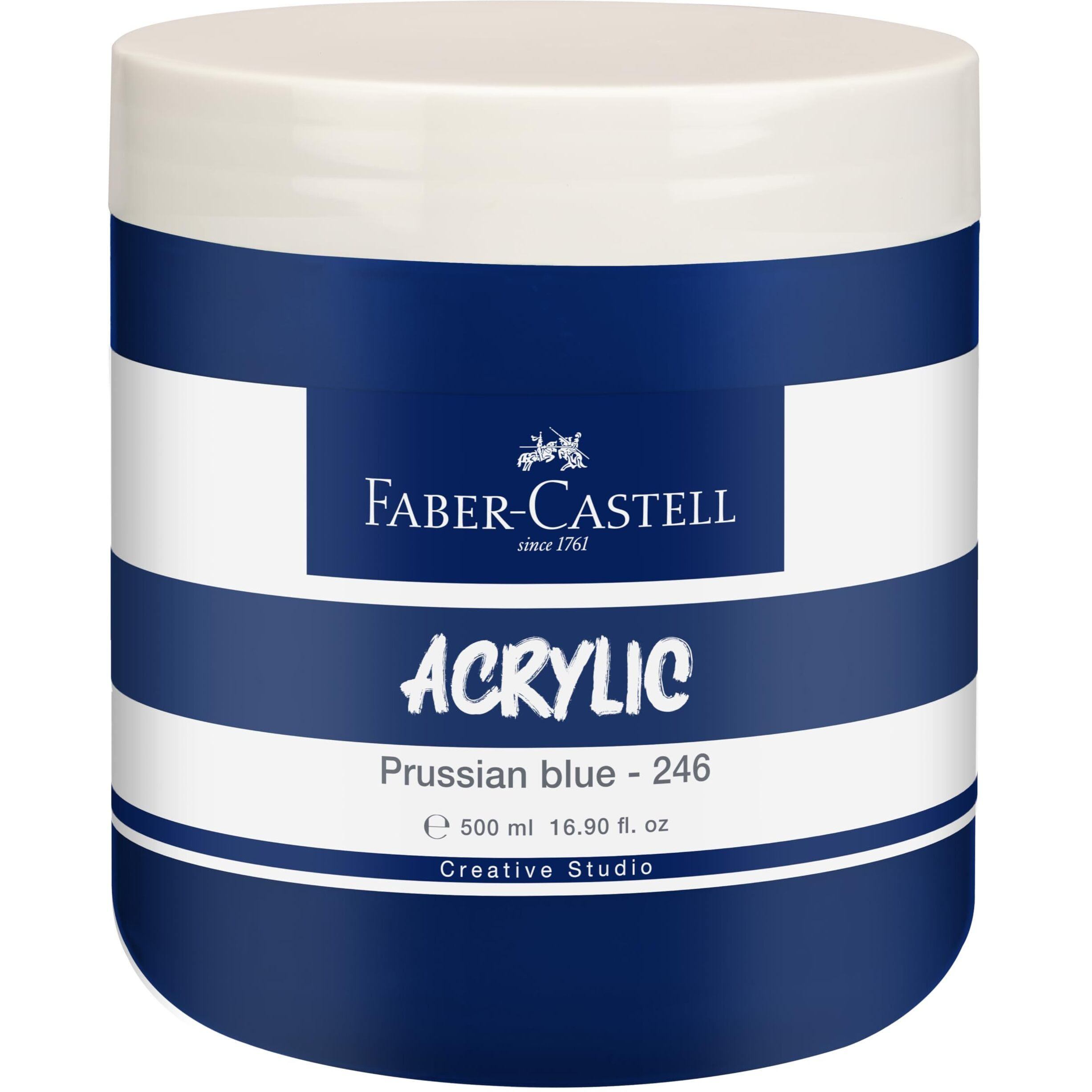 Faber-Castell Creative Studio Acrylic 500Ml Jar - Prussian Blue 246