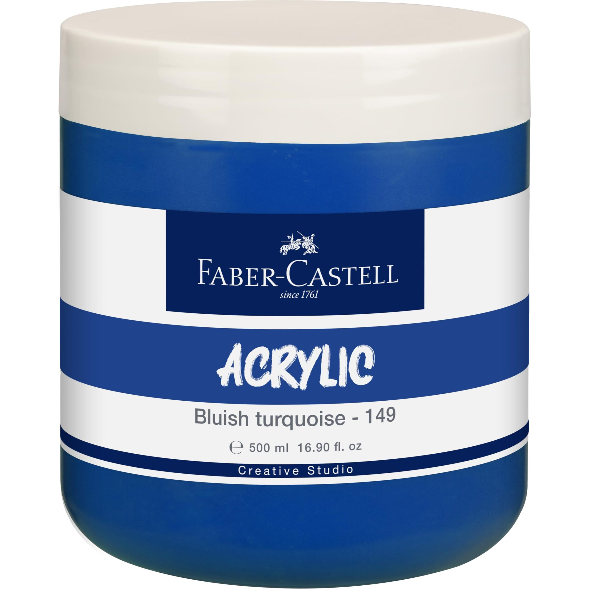 Faber-Castell Creative Studio Acrylic 500Ml Jar - Bluish Turquoise 149