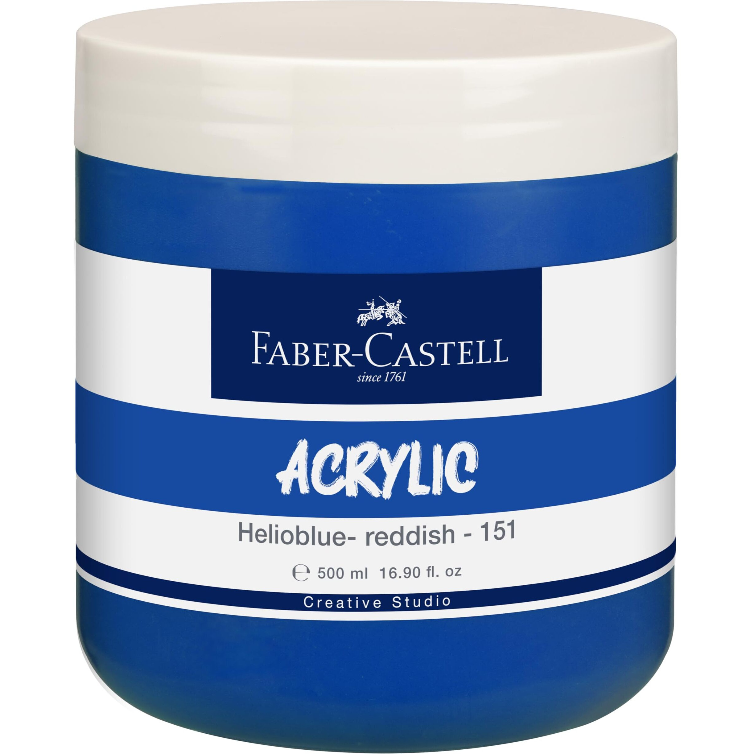 Faber-Castell Creative Studio Acrylic 500Ml Jar - Helioblue-Reddish 151