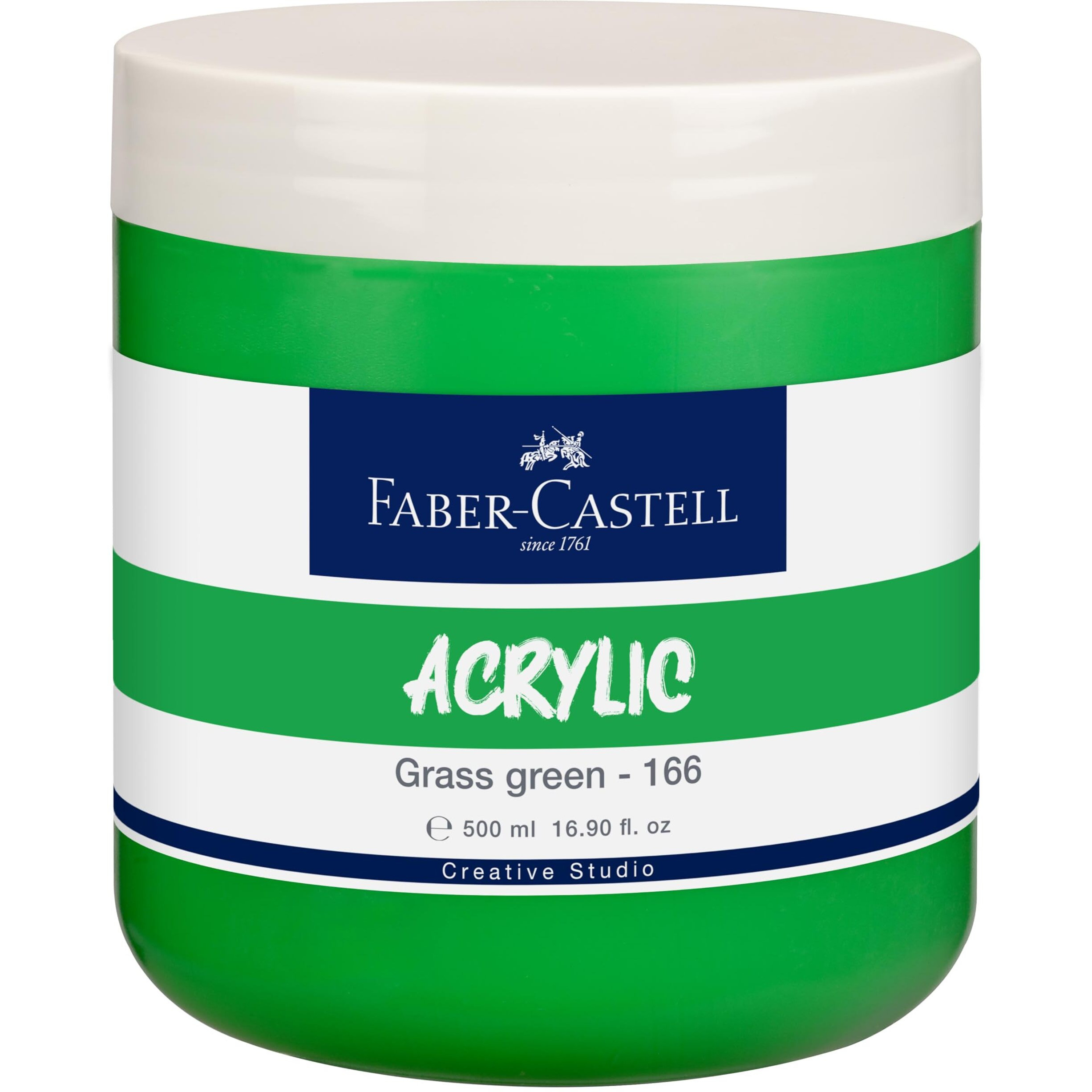 Faber-Castell Creative Studio Acrylic 500Ml Jar - Grass Green 166