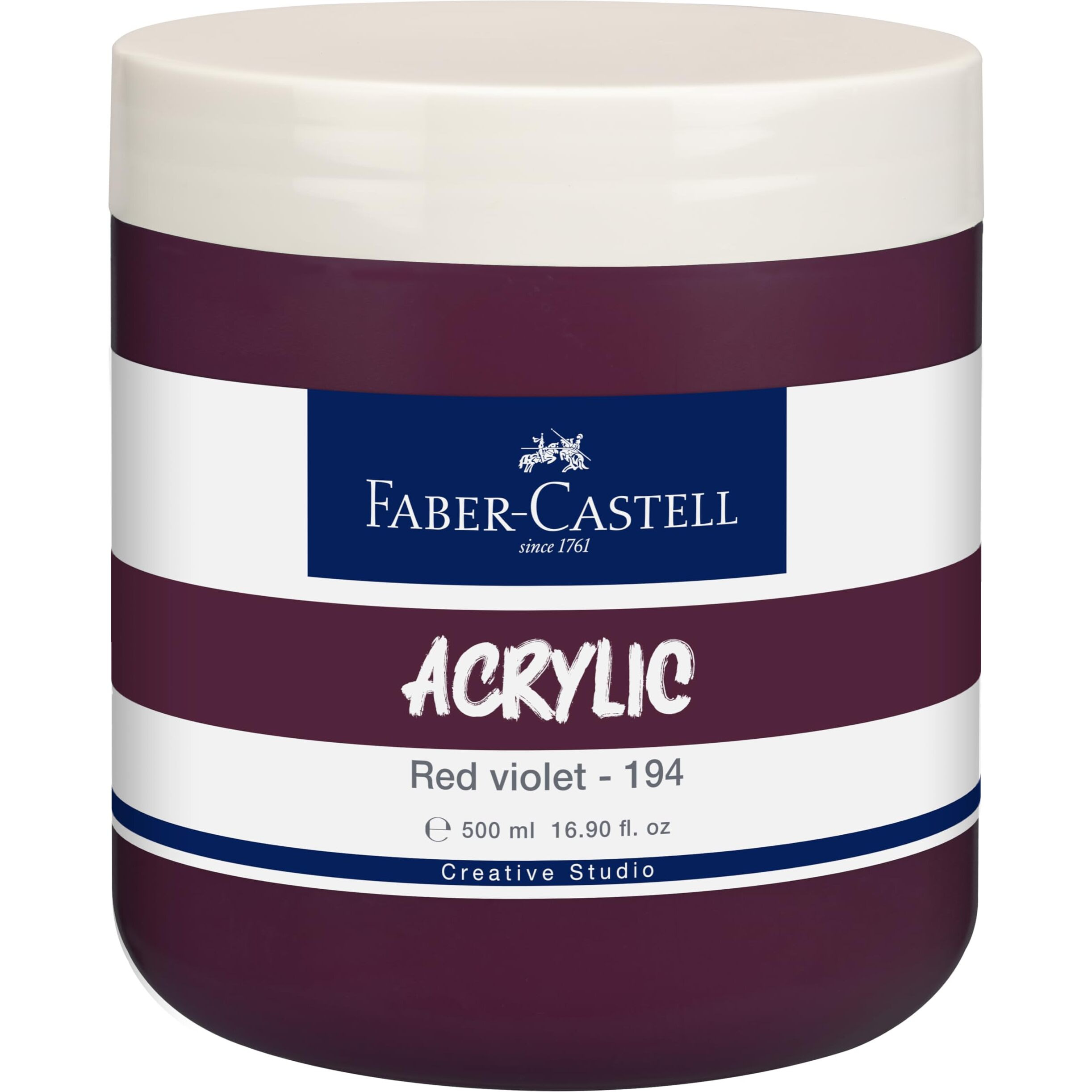 Faber-Castell Creative Studio Acrylic 500Ml Jar - Red Violet 194